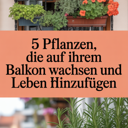5 Pflanzen, die auf Ihrem Balkon wachsen und Leben hinzufügen