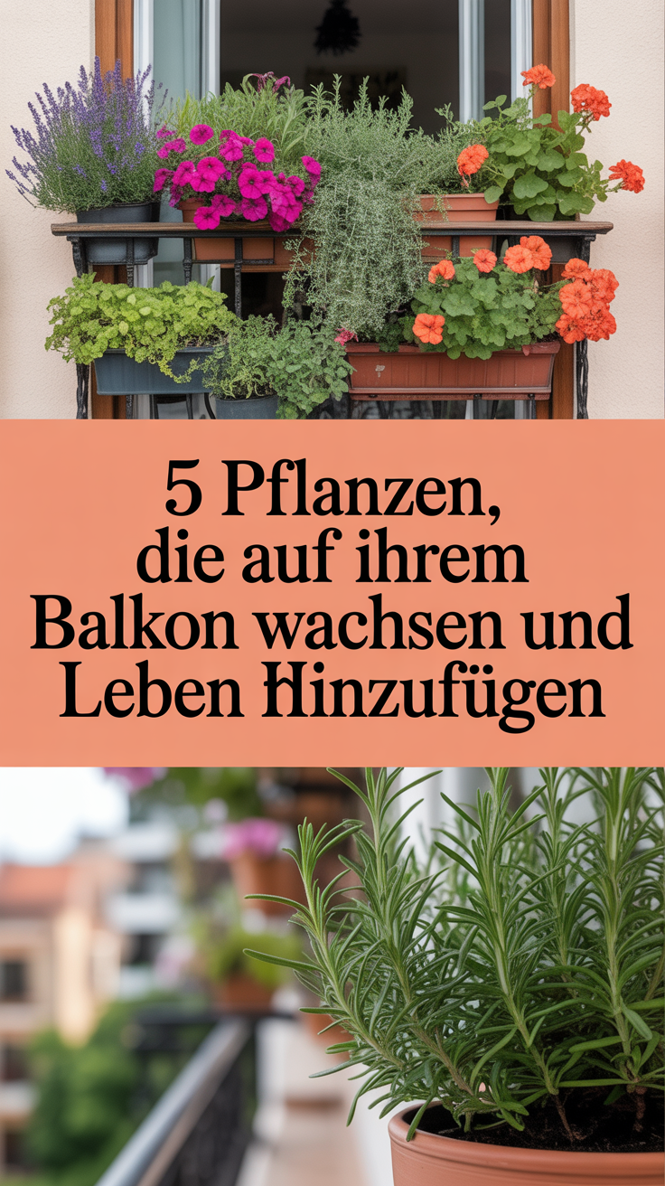 5 Pflanzen, die auf Ihrem Balkon wachsen und Leben hinzufügen