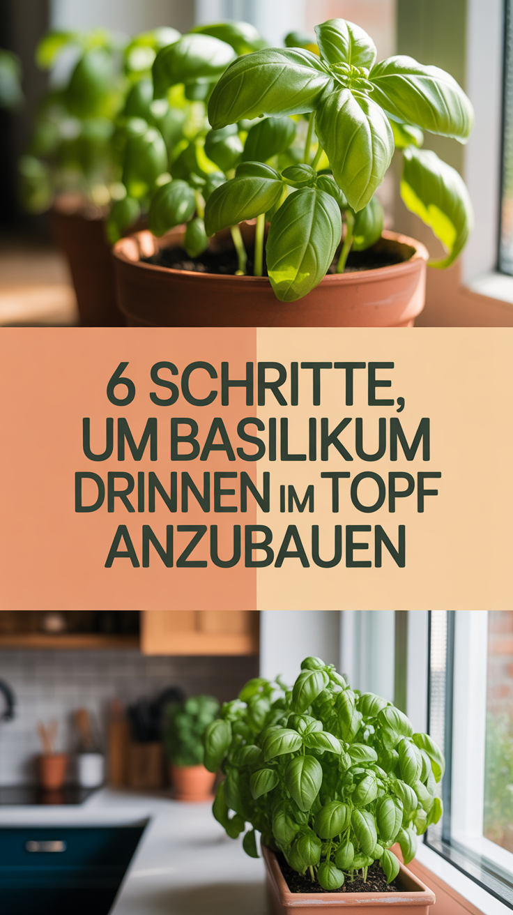 6 Schritte, um Basilikum drinnen im Topf anzubauen