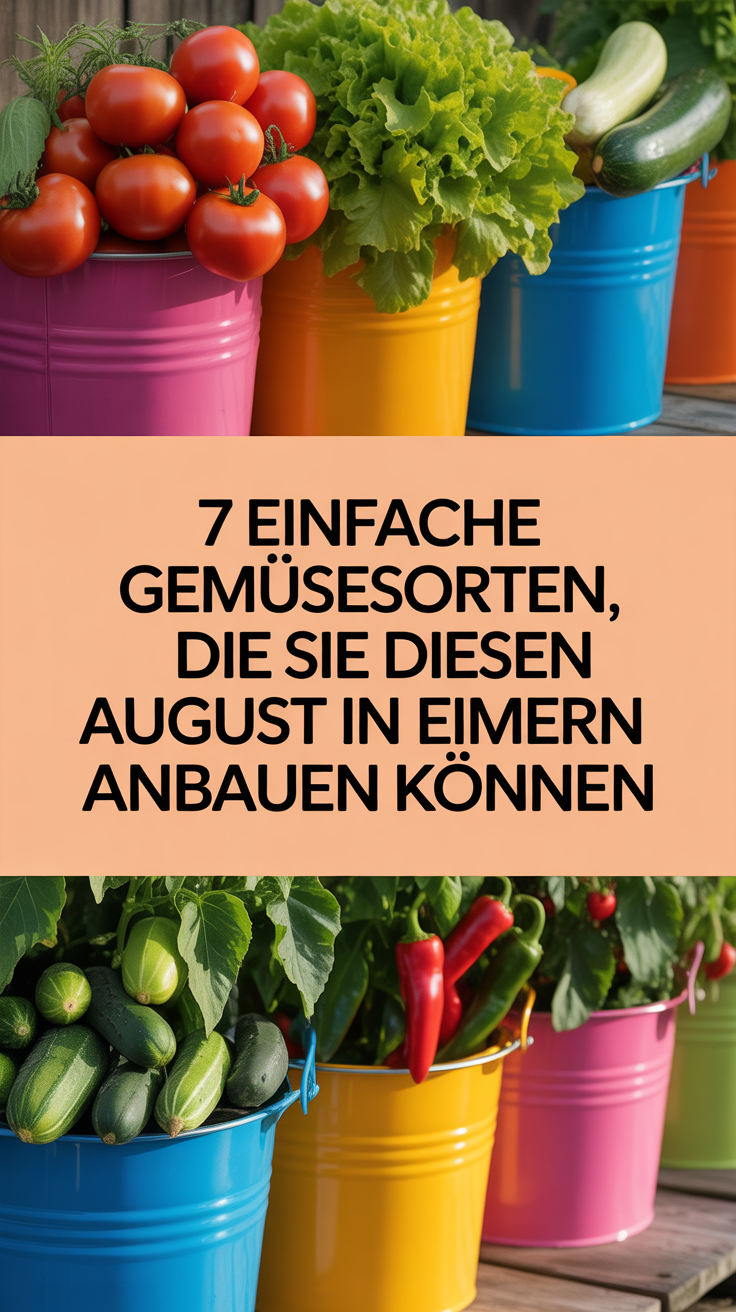 7 Einfache Gemüsesorten, die Sie diesen August in Eimern anbauen können