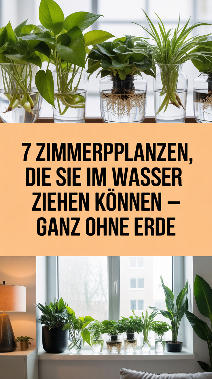 7 Zimmerpflanzen, die Sie im Wasser ziehen können – ganz ohne Erde