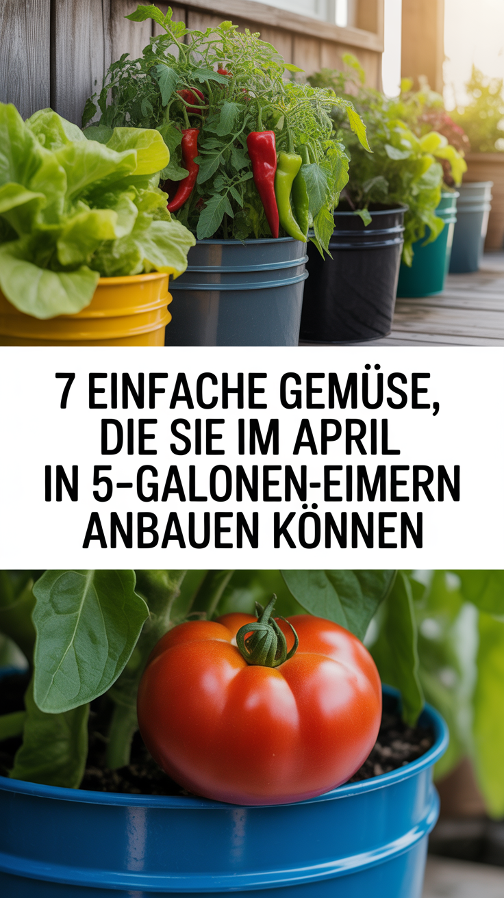 7 einfache Gemüse, die Sie im April in 5-Gallonen-Eimern anbauen können