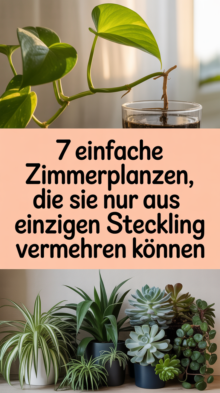 7 einfache Zimmerpflanzen, die Sie nur aus einem einzigen Steckling vermehren können