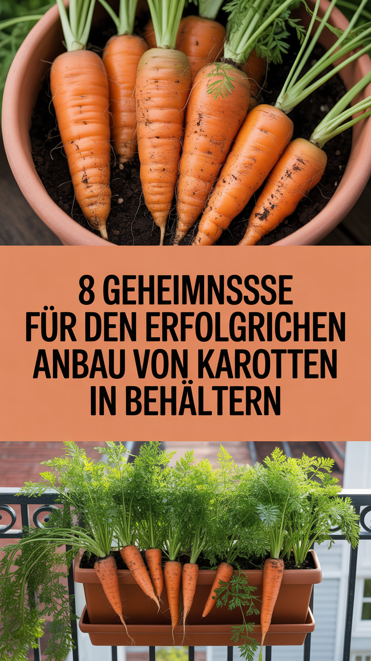 8 Geheimnisse für den erfolgreichen Anbau von Karotten in Behältern
