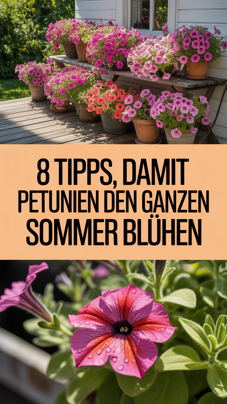 8 Tipps, damit Petunien den ganzen Sommer blühen