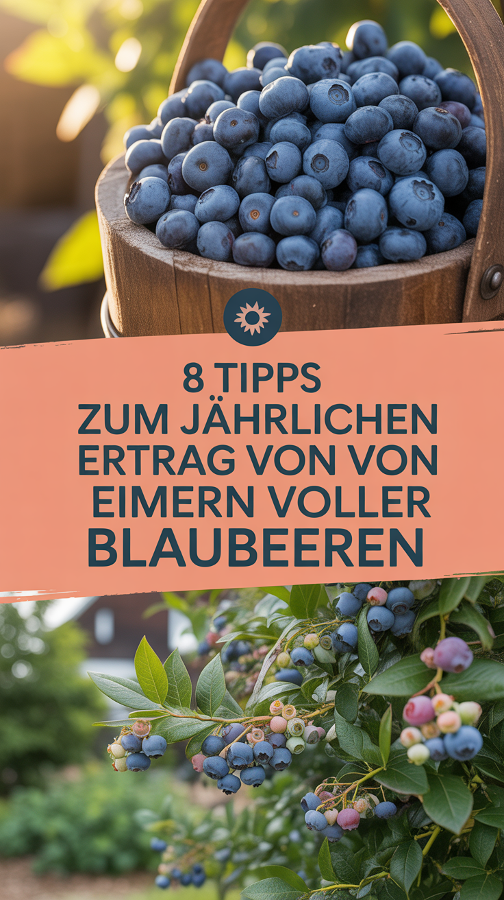 8 Tipps zum jährlichen Ertrag von Eimern voller Blaubeeren