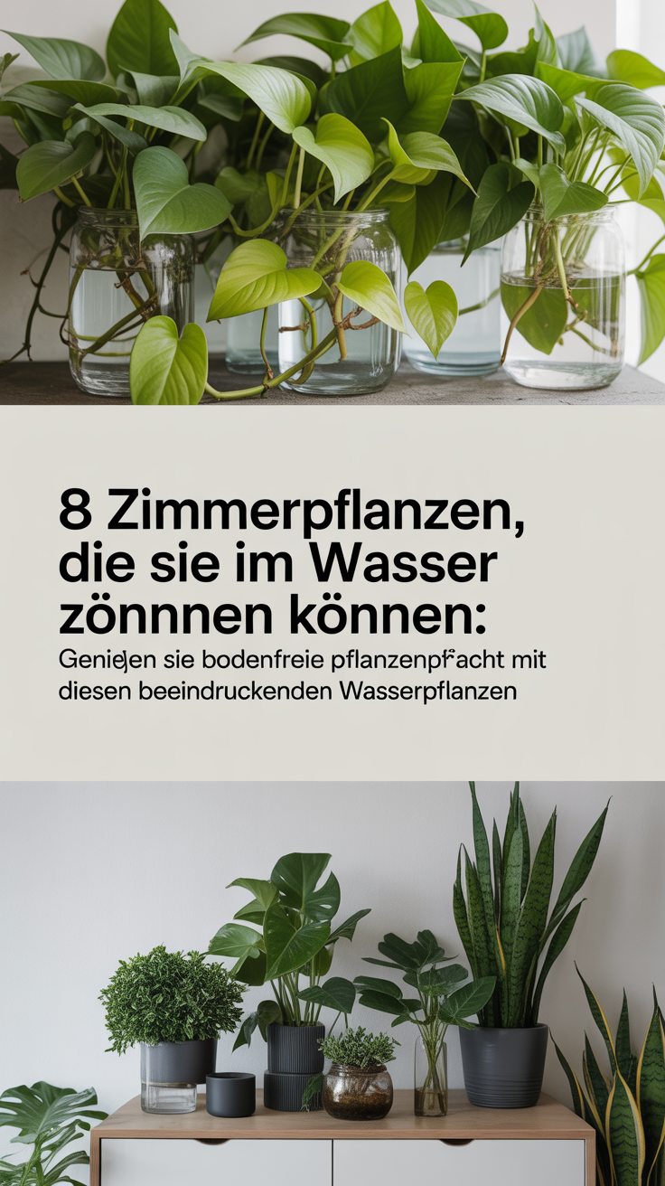 8 Zimmerpflanzen, die Sie im Wasser ziehen können: Genießen Sie bodenfreie Pflanzenpracht mit diesen beeindruckenden Wasserpflanzen