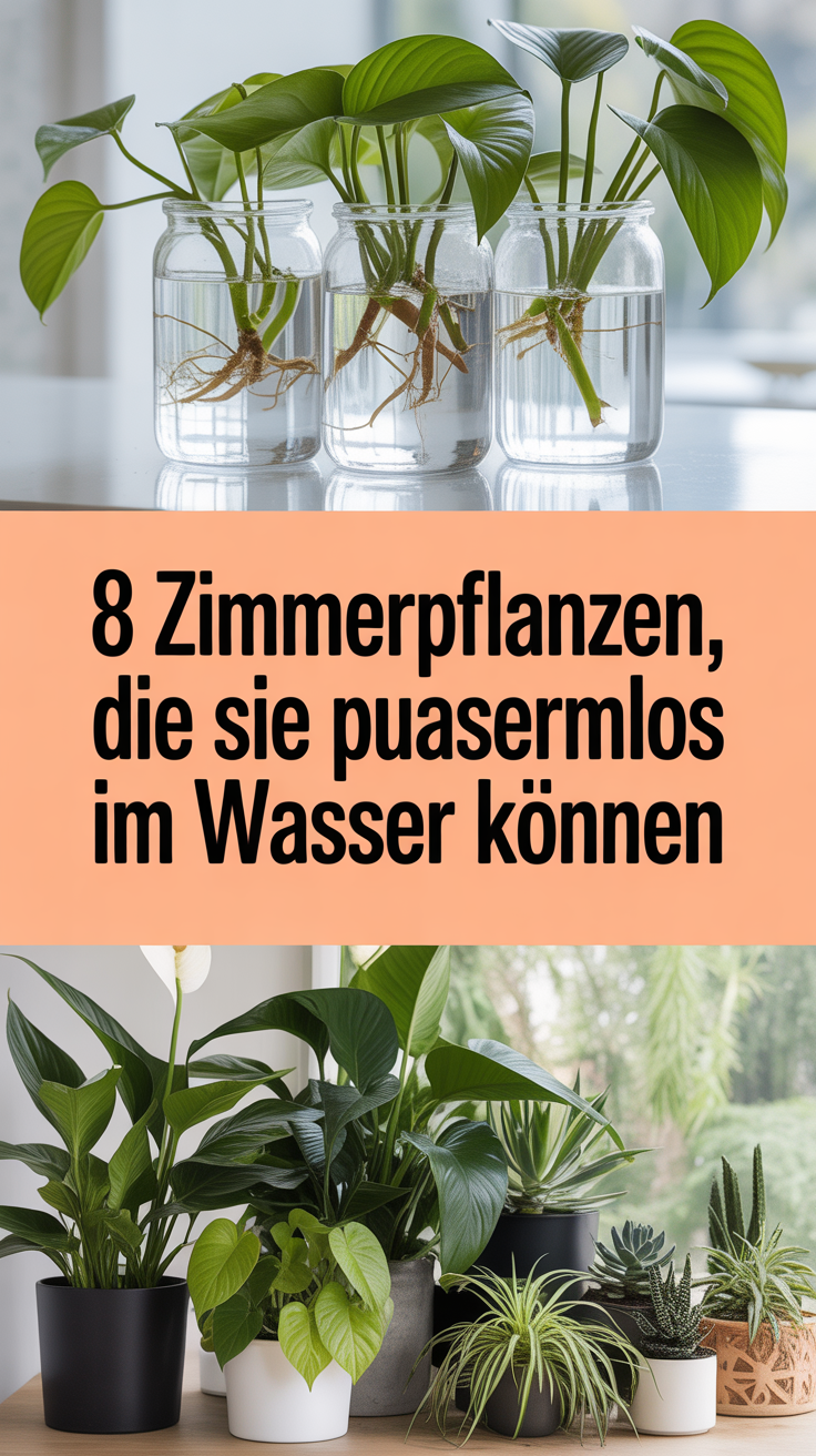 8 Zimmerpflanzen, die Sie problemlos im Wasser ziehen können