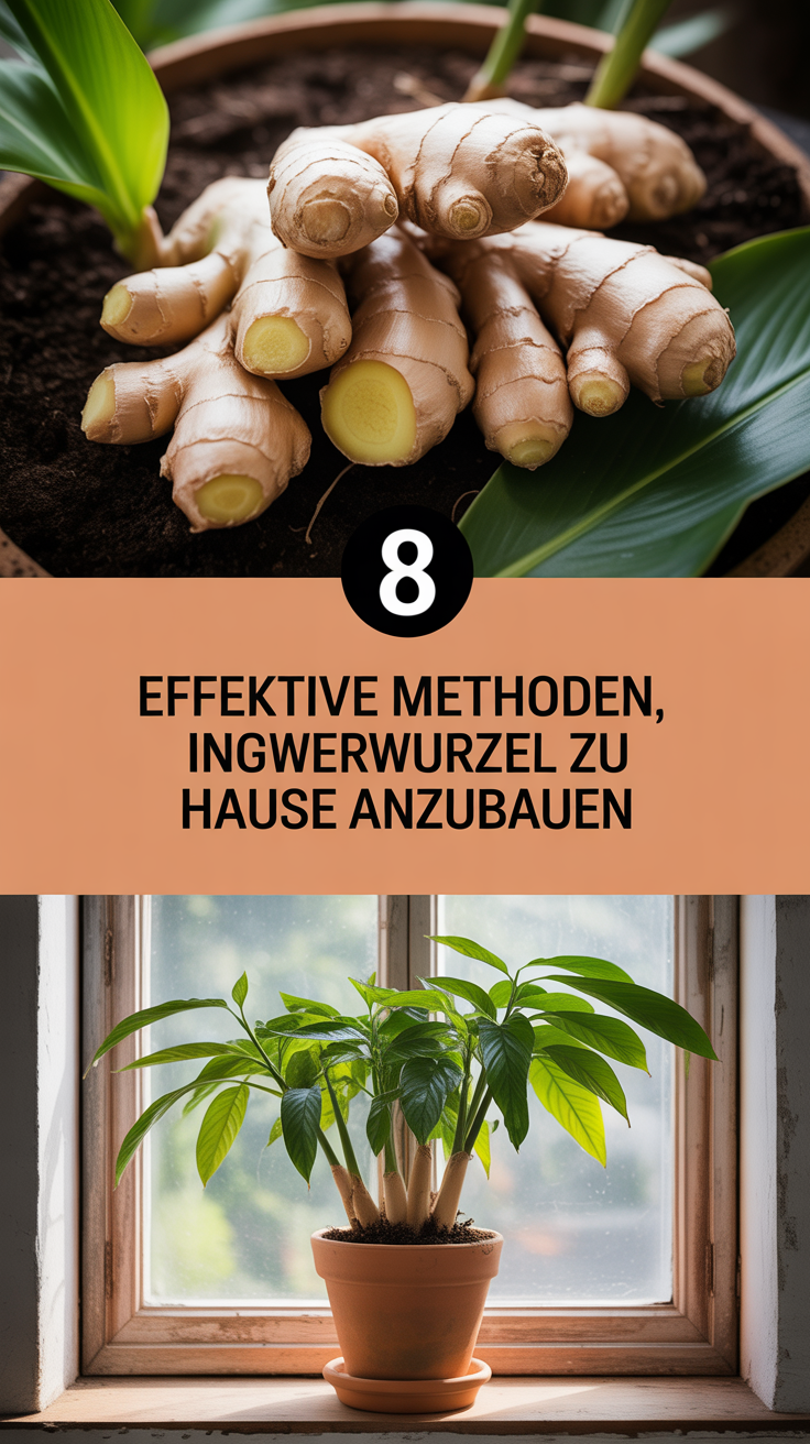 8 effektive Methoden, Ingwerwurzel zu Hause anzubauen