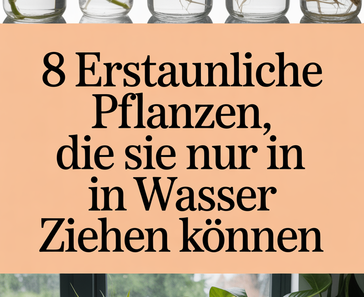 8 erstaunliche Pflanzen, die Sie nur in Wasser ziehen können