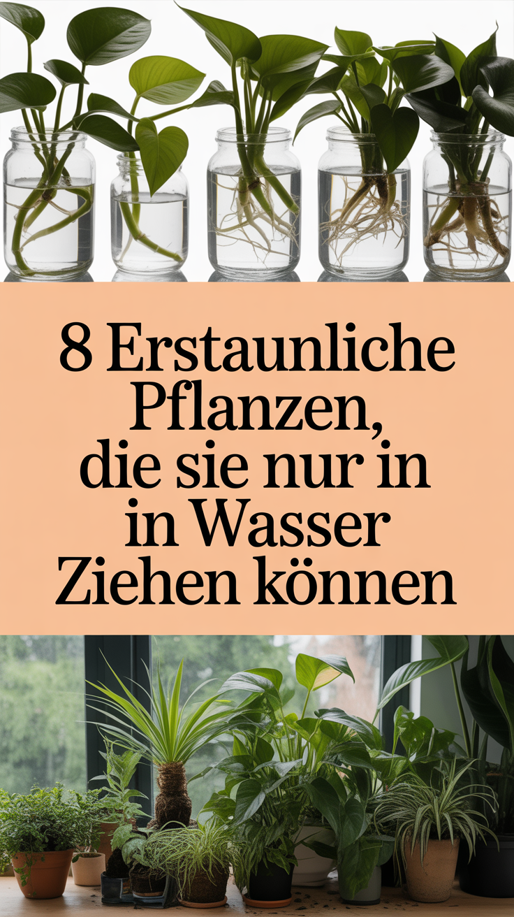 8 erstaunliche Pflanzen, die Sie nur in Wasser ziehen können
