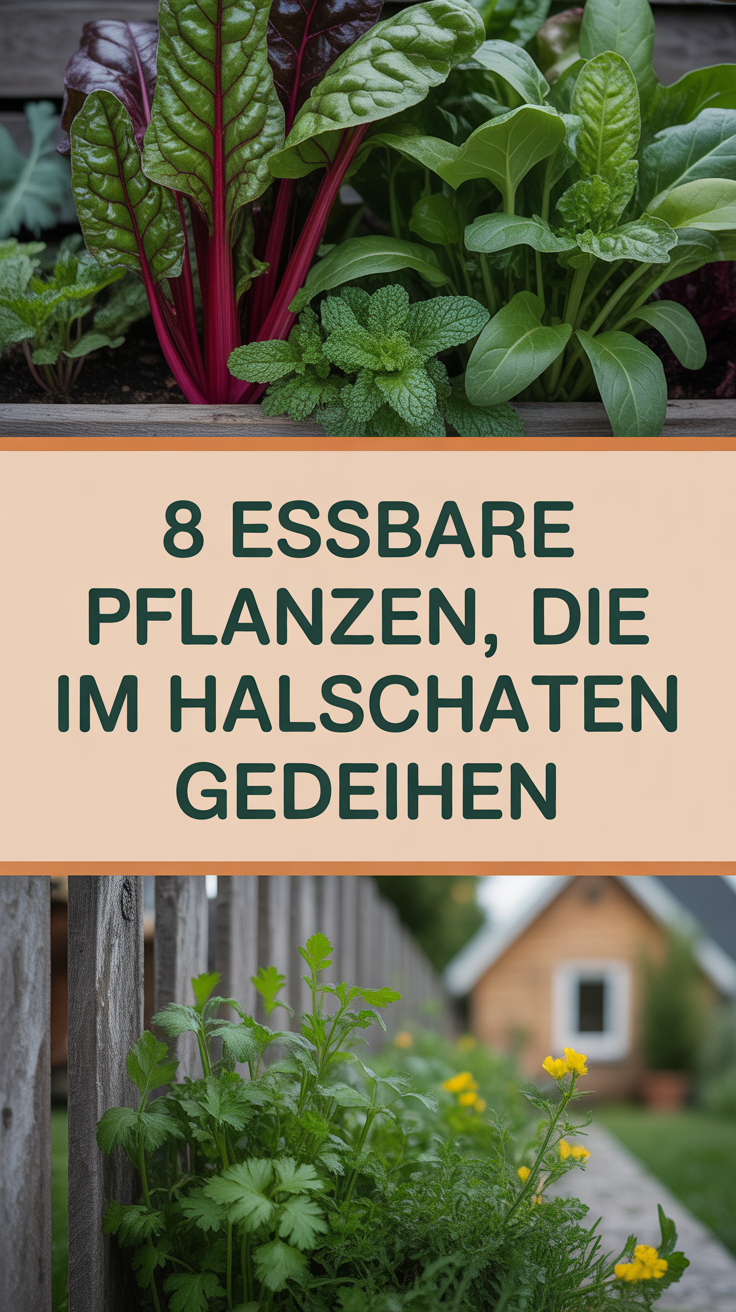 8 essbare Pflanzen, die im Halbschatten gedeihen