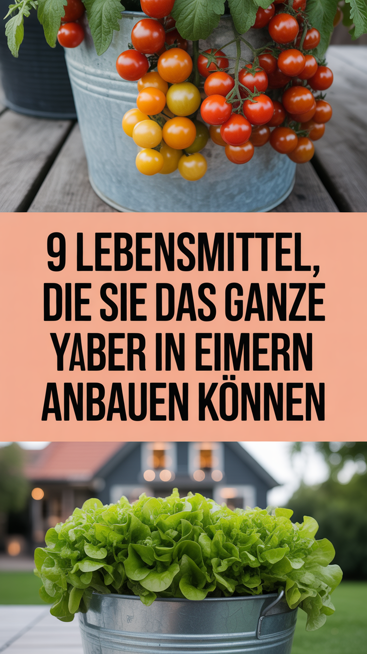 9 Lebensmittel, die Sie das ganze Jahr über in Eimern anbauen können