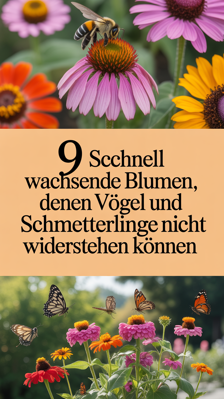 9 schnell wachsende Blumen, denen Vögel und Schmetterlinge nicht widerstehen können