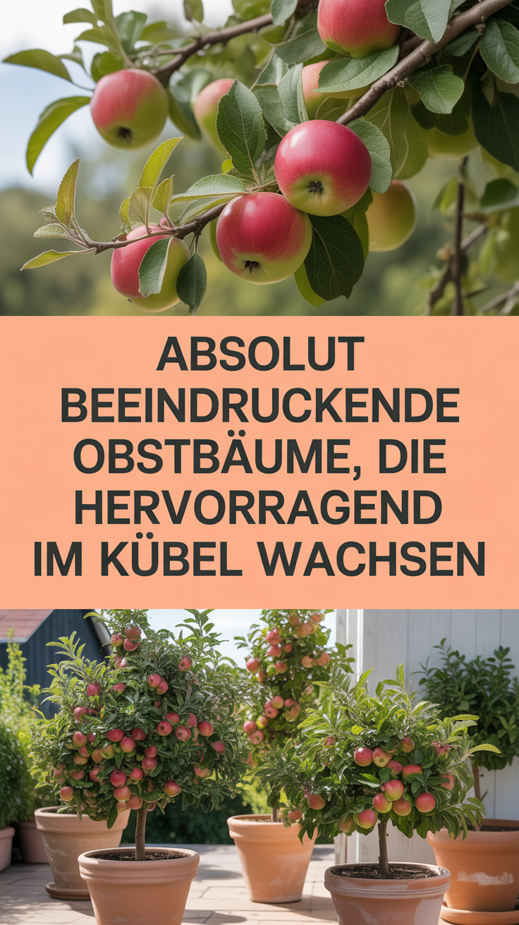 Absolut beeindruckende Obstbäume, die hervorragend im Kübel wachsen