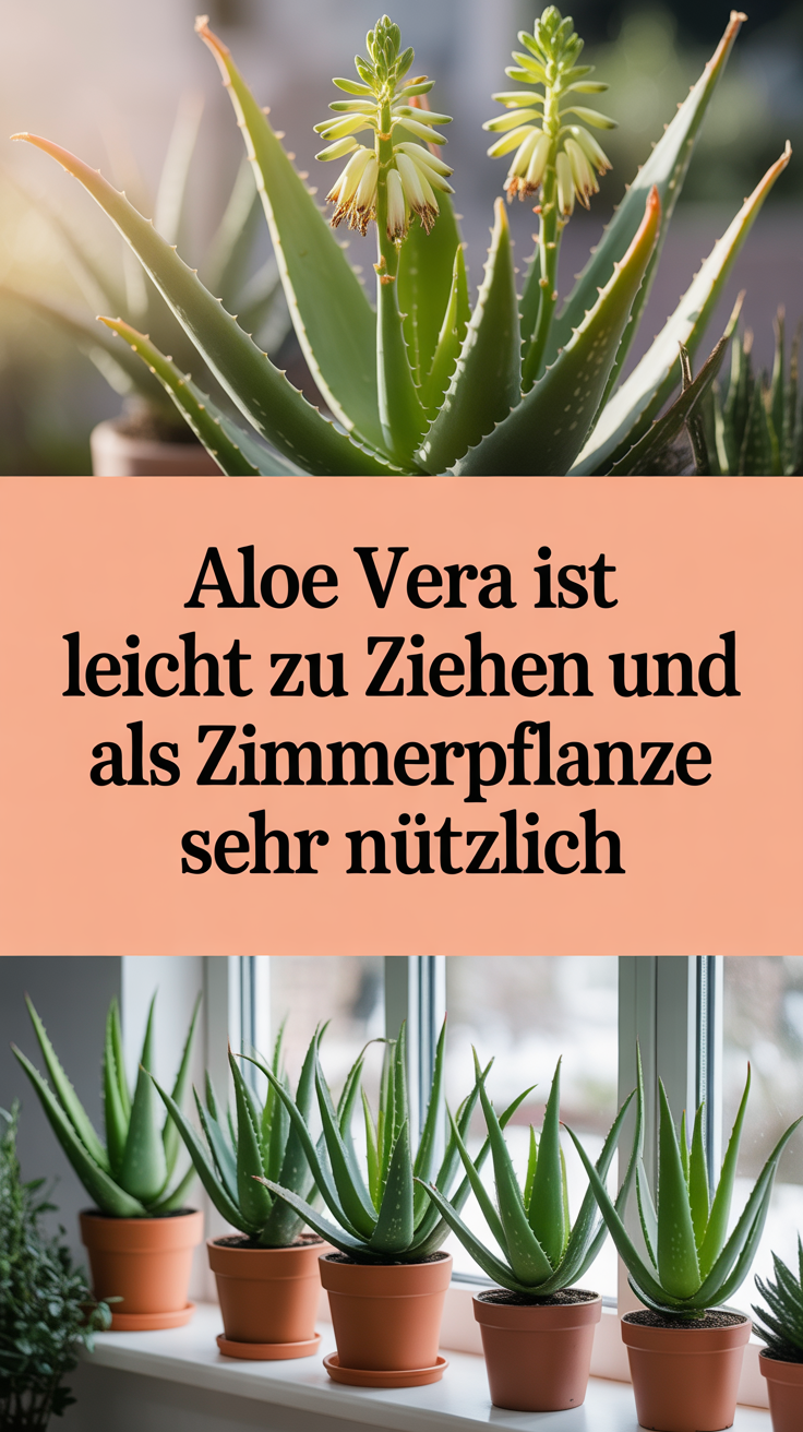 Aloe Vera ist leicht zu ziehen und als Zimmerpflanze sehr nützlich