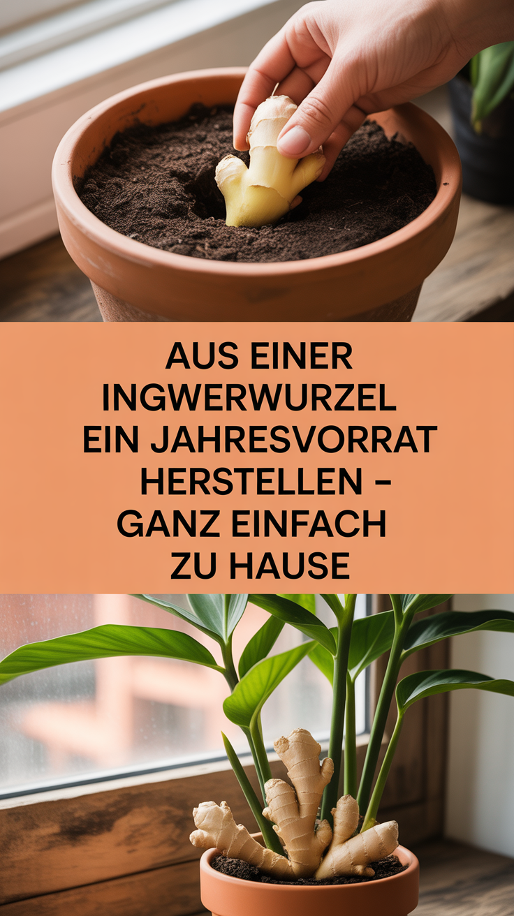 Aus einer Ingwerwurzel ein Jahresvorrat herstellen – ganz einfach zu Hause