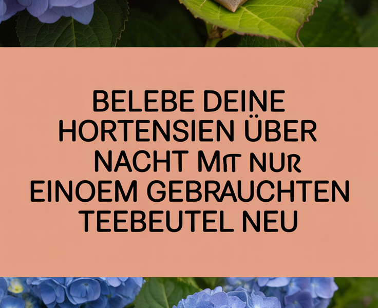 Belebe deine Hortensien über Nacht mit nur einem gebrauchten Teebeutel neu