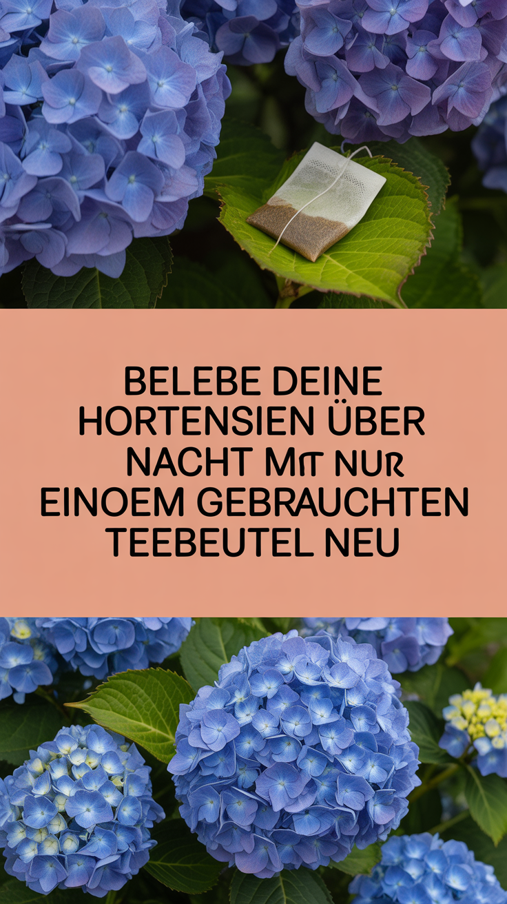 Belebe deine Hortensien über Nacht mit nur einem gebrauchten Teebeutel neu