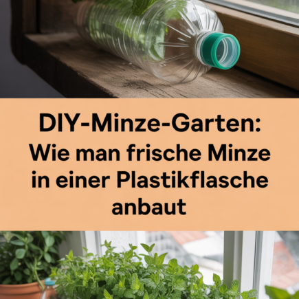 DIY-Minze-Garten: Wie man frische Minze in einer Plastikflasche anbaut