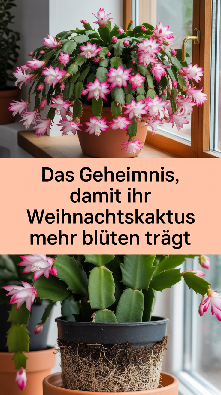 Das Geheimnis, damit Ihr Weihnachtskaktus mehr Blüten trägt
