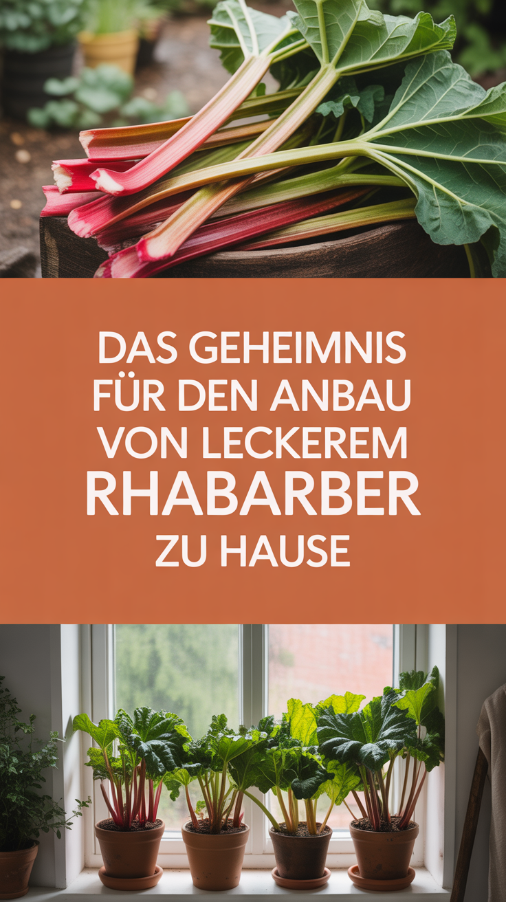 Das Geheimnis für den Anbau von leckerem Rhabarber zu Hause