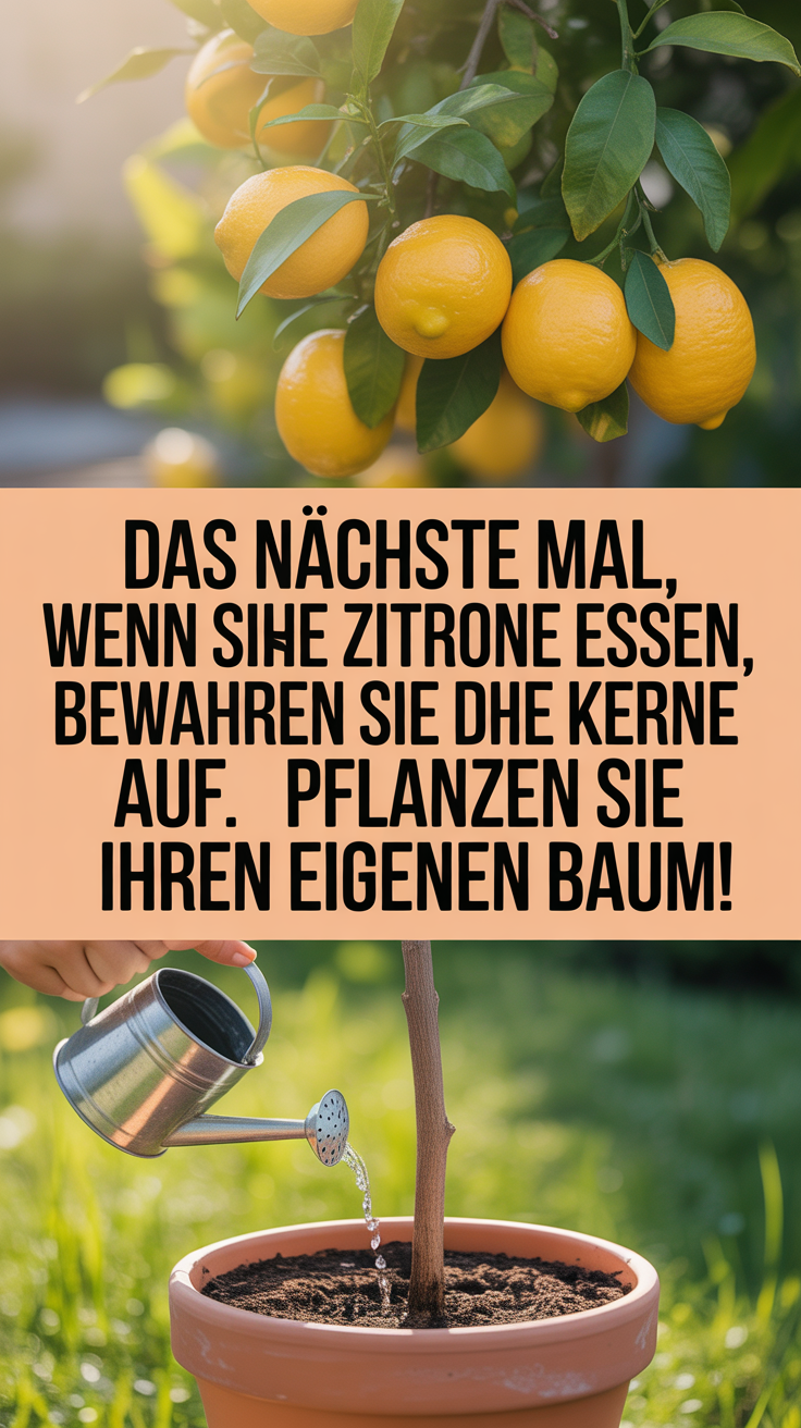 Das nächste Mal, wenn Sie eine Zitrone essen, bewahren Sie die Kerne auf. Pflanzen Sie Ihren eigenen Baum!