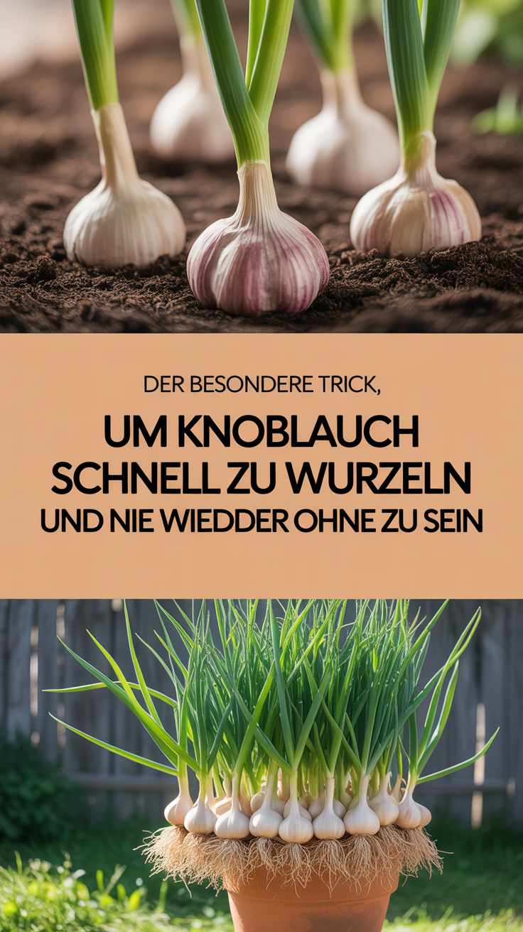 Der besondere Trick, um Knoblauch schnell zu wurzeln und nie wieder ohne zu sein