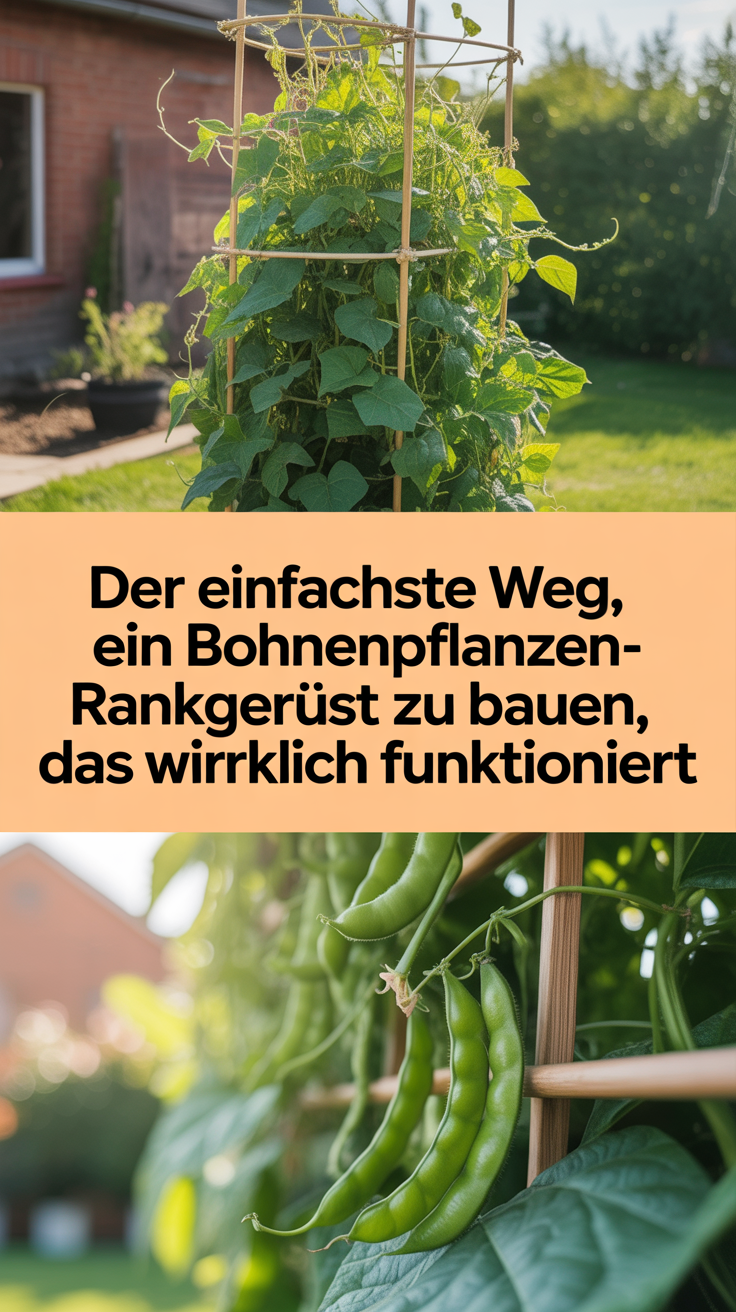 Der einfachste Weg, ein Bohnenpflanzen-Rankgerüst zu bauen, das wirklich funktioniert