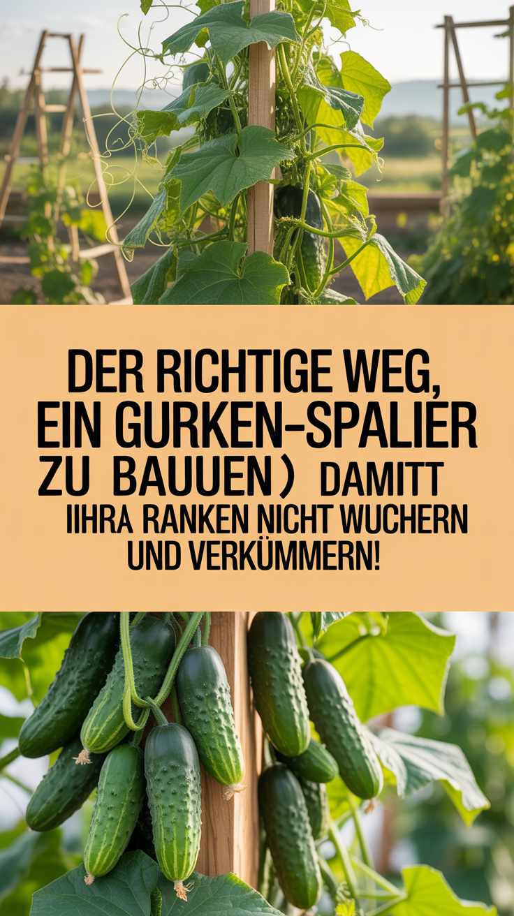 Der richtige Weg, ein Gurken-Spalier zu bauen (damit Ihre Ranken nicht wuchern und verkümmern!)