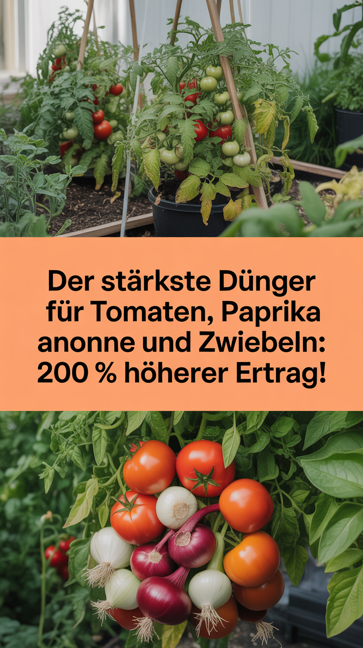 Der stärkste Dünger für Tomaten, Paprika und Zwiebeln: 200 % höherer Ertrag!
