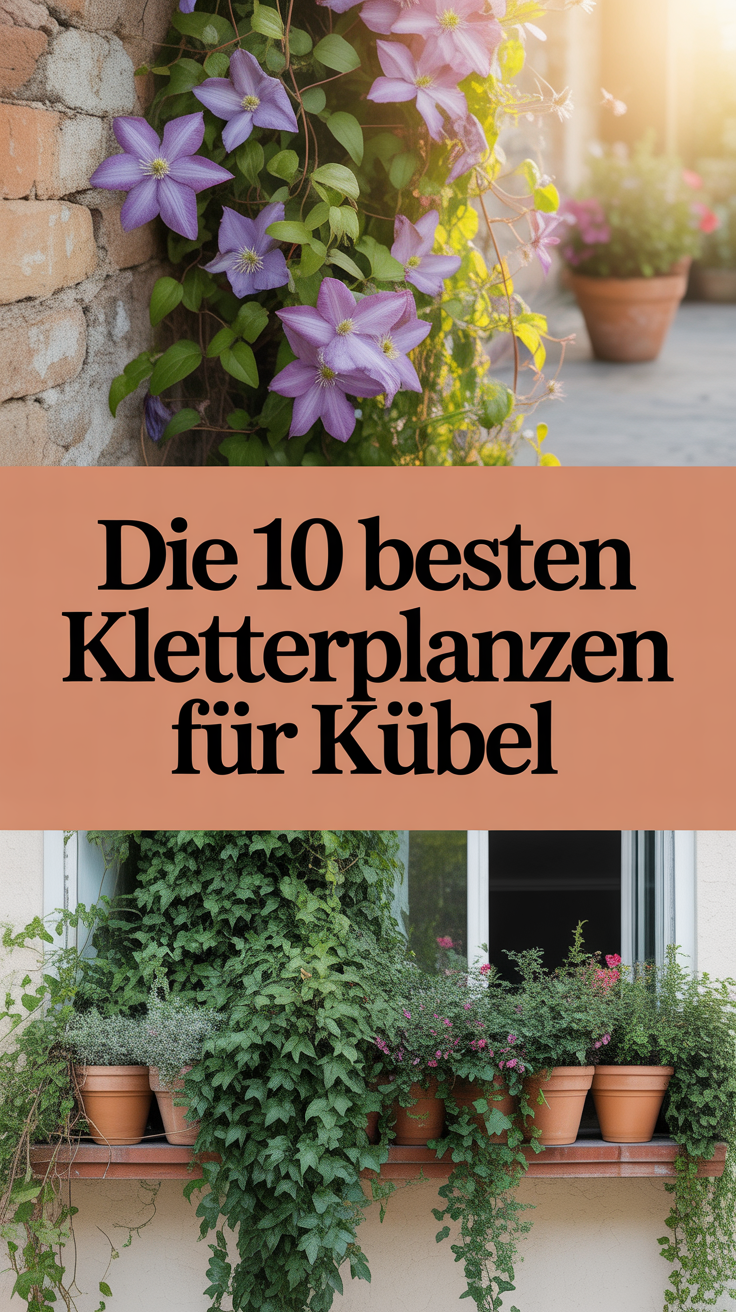 Die 10 besten Kletterpflanzen für Kübel