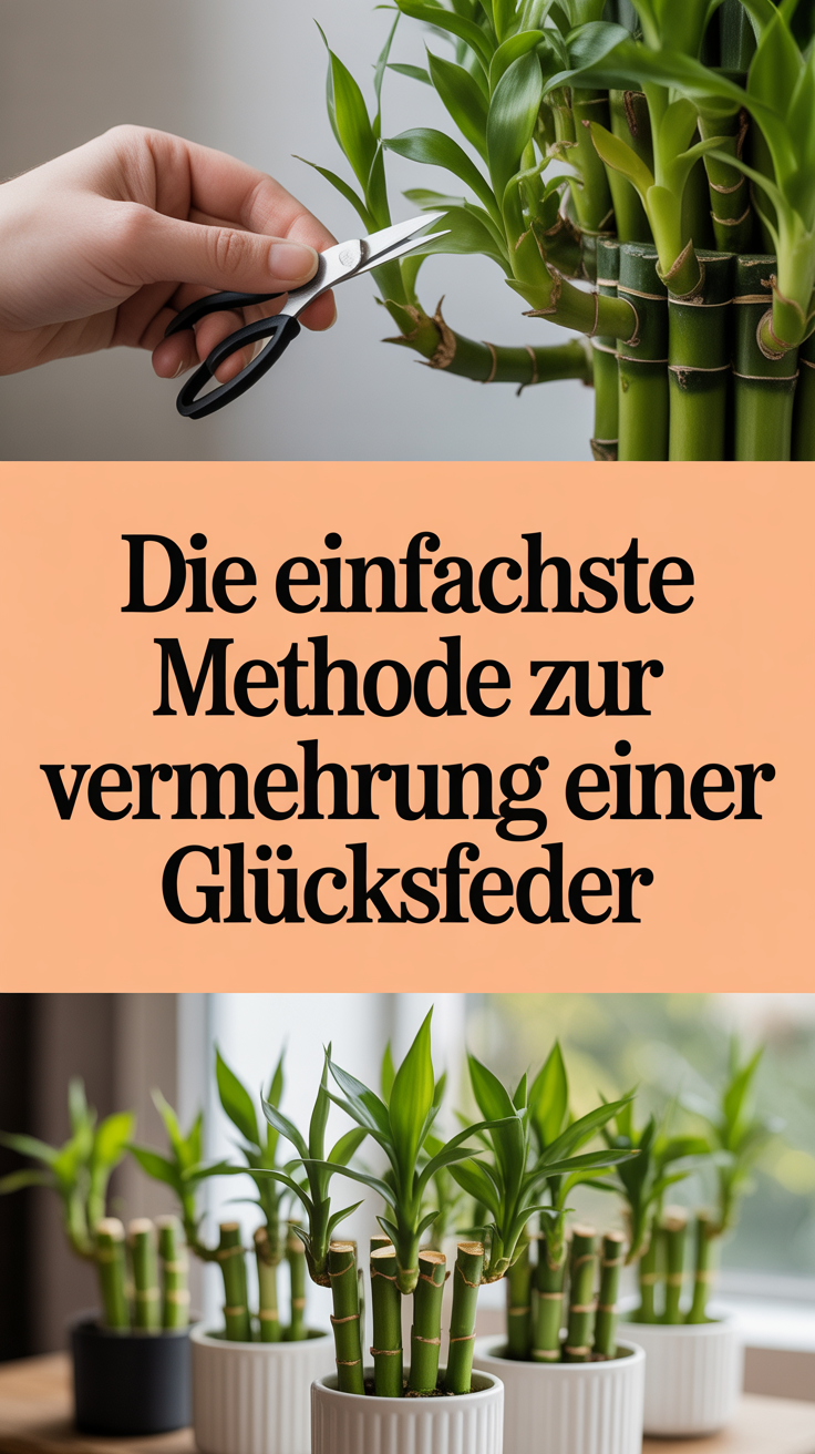 Die einfachste Methode zur Vermehrung einer Glücksfeder