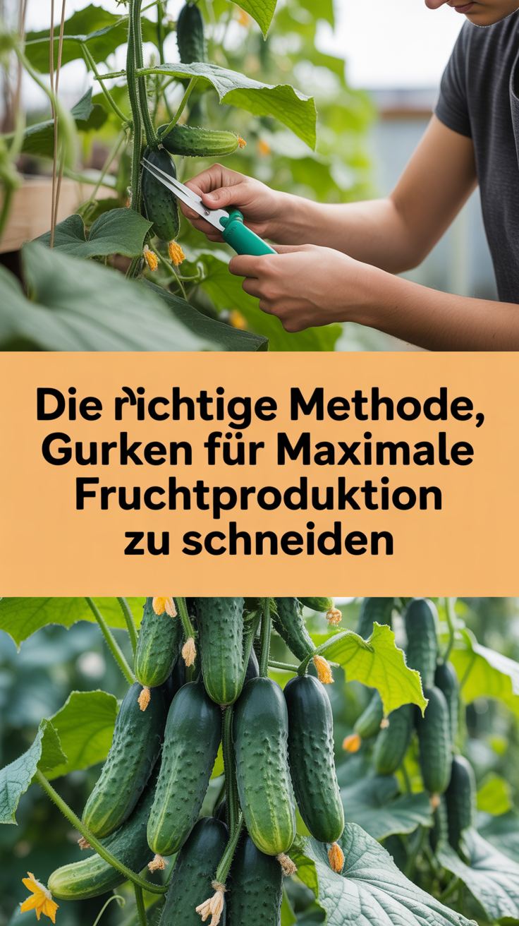 Die richtige Methode, Gurken für maximale Fruchtproduktion zu schneiden