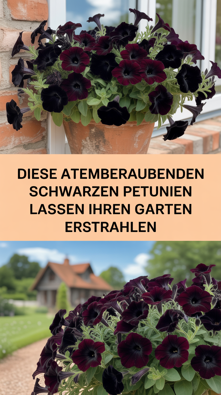 Diese atemberaubenden schwarzen Petunien lassen Ihren Garten erstrahlen