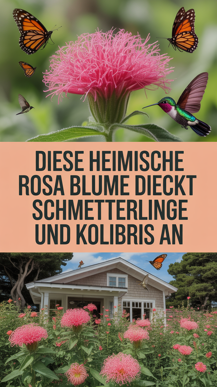 Diese heimische rosa Blume zieht Schmetterlinge und Kolibris an