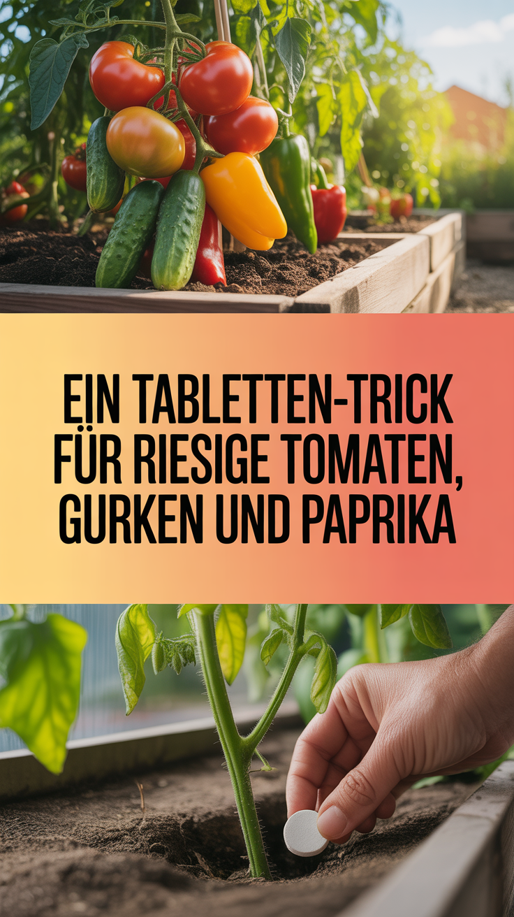 Ein Tabletten-Trick für riesige Tomaten, Gurken und Paprika