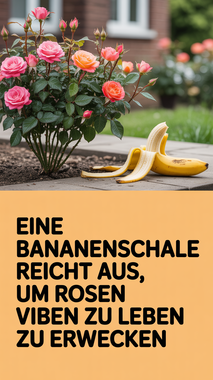 Eine Bananenschale reicht aus, um Rosen wieder zum Leben zu erwecken