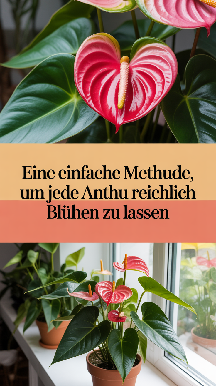 Eine einfache Methode, um jede Anthurie reichlich blühen zu lassen
