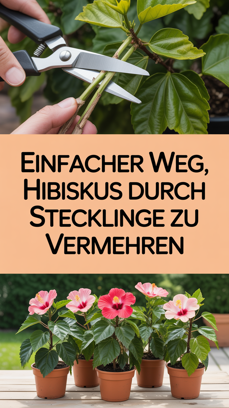 Einfacher Weg, Hibiskus durch Stecklinge zu vermehren
