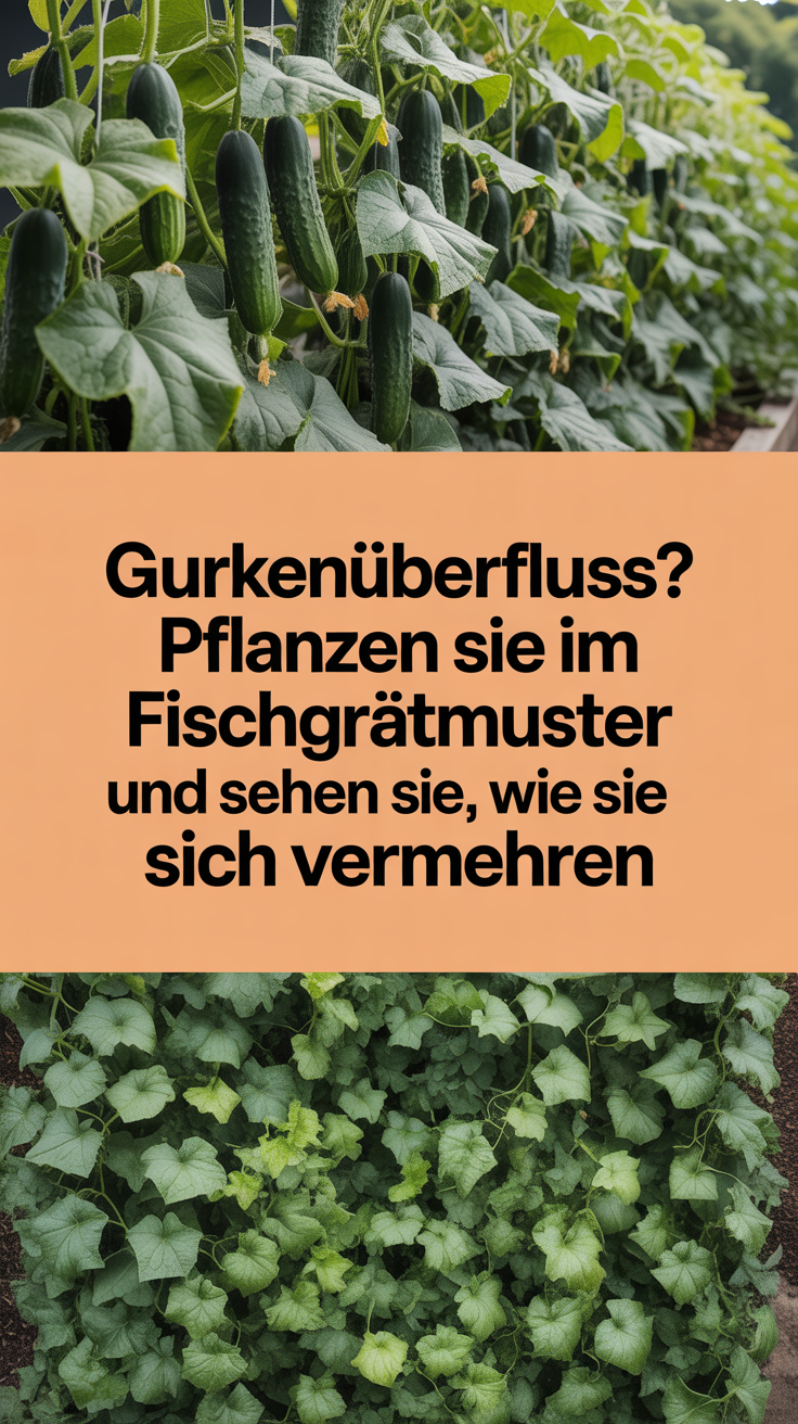 Gurkenüberfluss? Pflanzen Sie im Fischgrätmuster und sehen Sie, wie sie sich vermehren