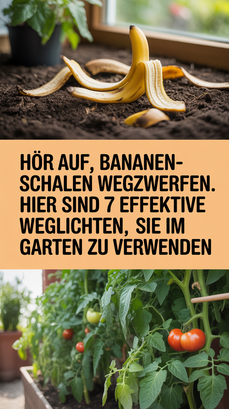Hör auf, Bananenschalen wegzuwerfen. Hier sind 7 effektive Möglichkeiten, sie im Garten zu verwenden
