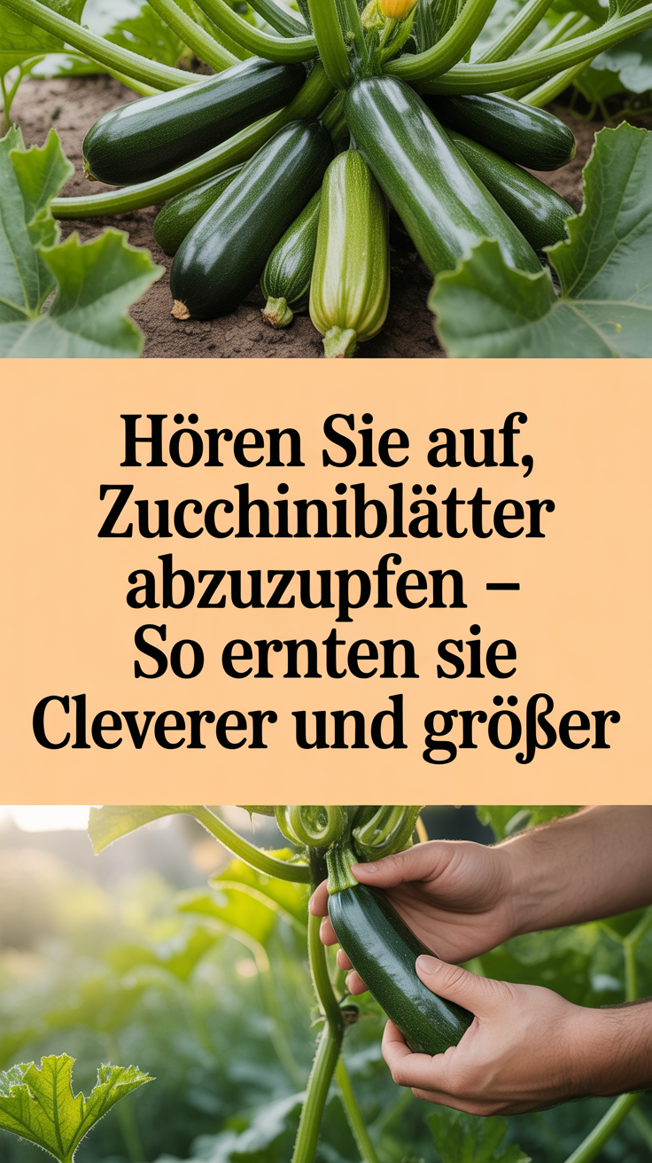 Hören Sie auf, Zucchiniblätter abzuzupfen – so ernten Sie cleverer und größer