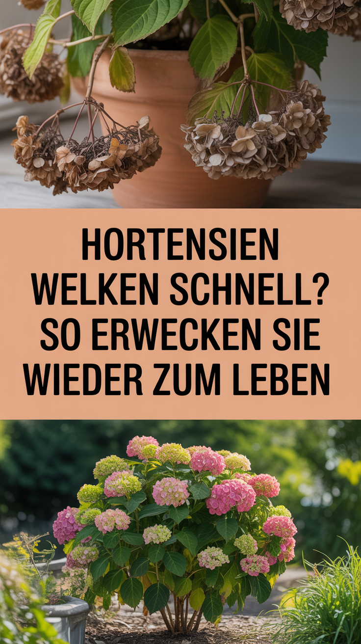 Hortensien welken schnell? So erwecken Sie sie wieder zum Leben