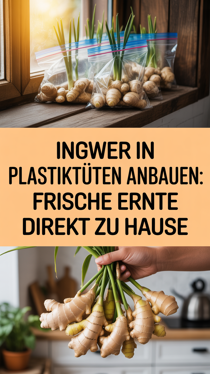 Ingwer in Plastiktüten anbauen: Frische Ernte direkt zu Hause