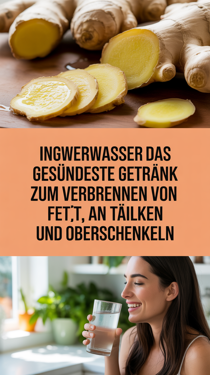 Ingwerwasser: Das gesündeste Getränk zum Verbrennen von Fett an Taille, Rücken und Oberschenkeln