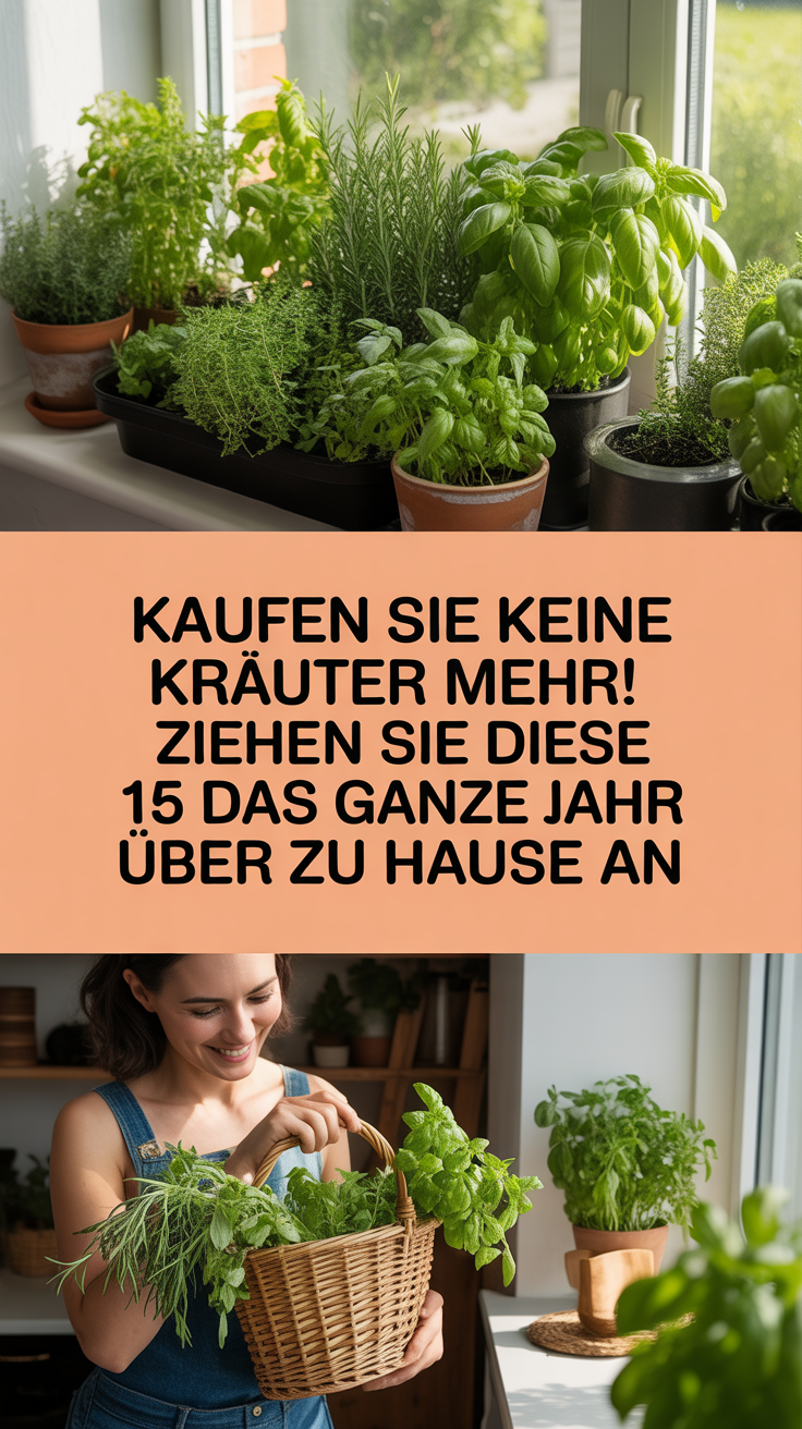 Kaufen Sie keine Kräuter mehr! Ziehen Sie diese 15 das ganze Jahr über zu Hause an
