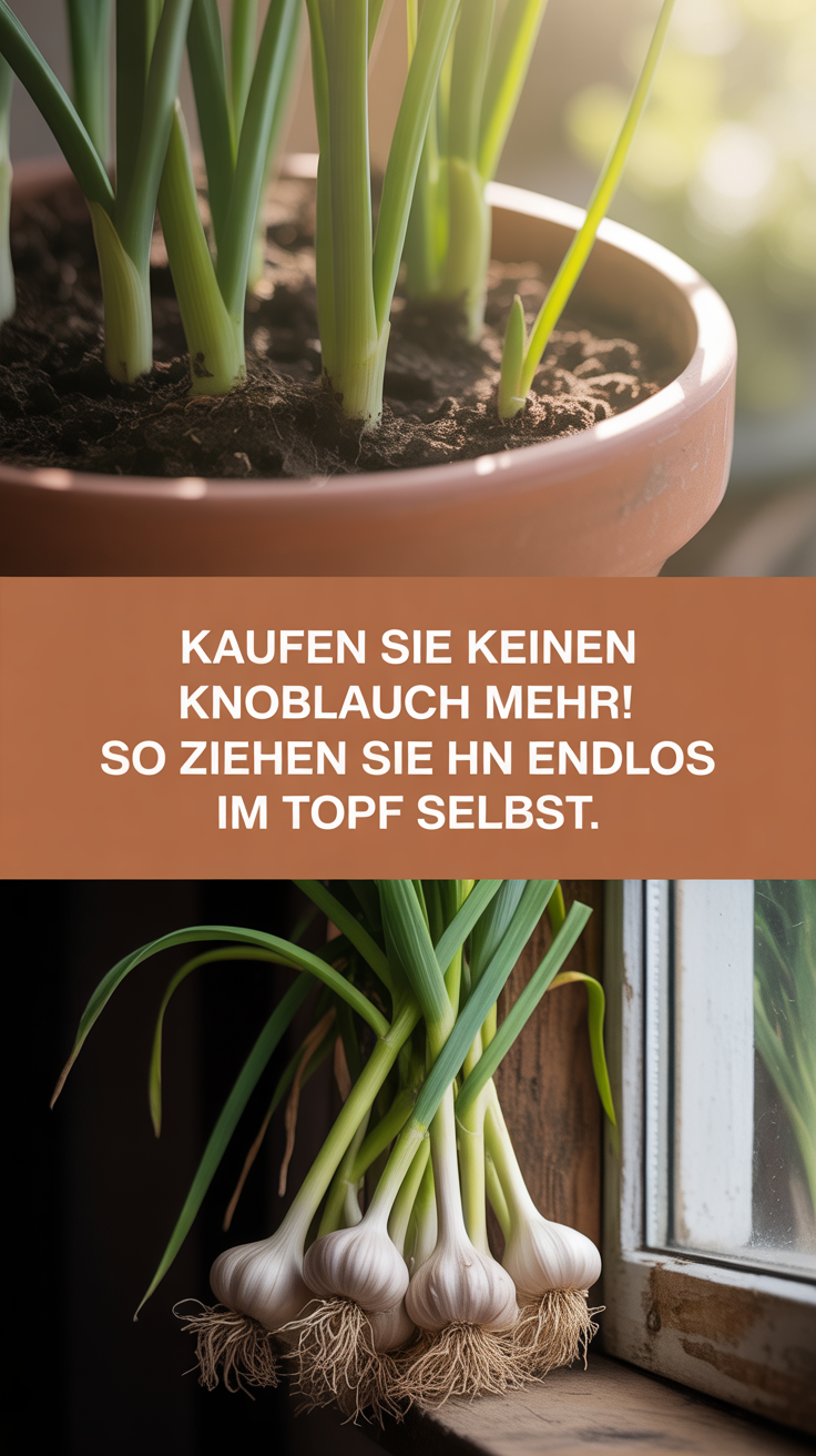 Kaufen Sie keinen Knoblauch mehr! So ziehen Sie ihn endlos im Topf selbst.
