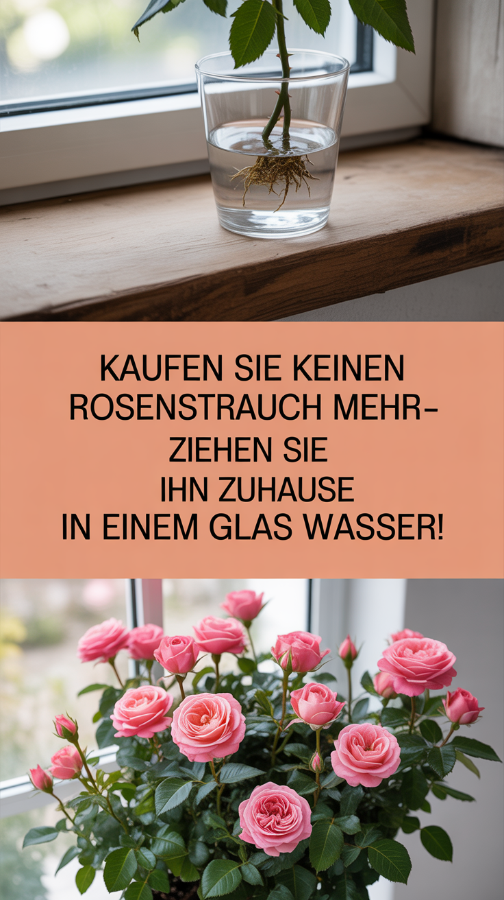 Kaufen Sie keinen Rosenstrauch mehr – Ziehen Sie ihn zuhause in einem Glas Wasser!