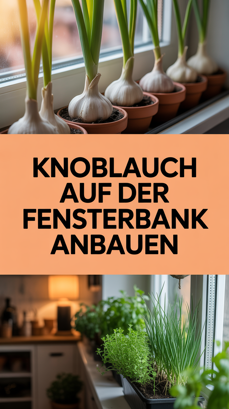 Knoblauch auf der Fensterbank anbauen